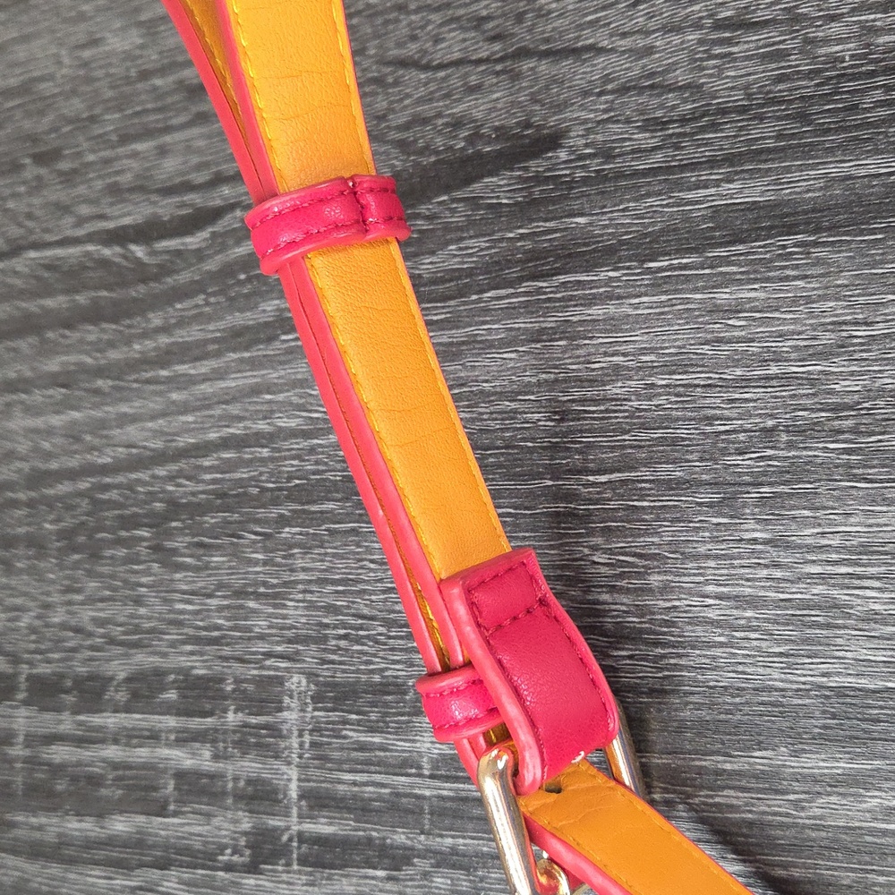 Sassy Jones Color Block Bold Orange/Red Cross Body Bag/ Purse EUC Woman Owned - Picture 12 of 16